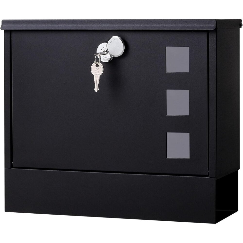 Locking Mailbox Wall Mount for Outside– Mailboxes with Key Lock for Front Door